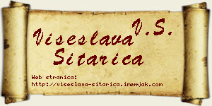 Višeslava Sitarica vizit kartica